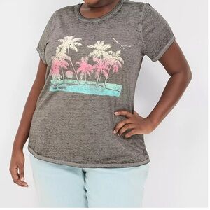 Lane Bryant T-Shirt with Tropical Print size 18/20